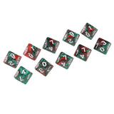 Maxbell 20pcs 10 Sided D10 Polyhedral Dice Double Color for DND RPG   Orange Red