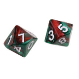 Maxbell 20pcs 10 Sided D10 Polyhedral Dice Double Color for DND RPG   Orange Red