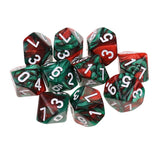 Maxbell 20pcs 10 Sided D10 Polyhedral Dice Double Color for DND RPG   Orange Red