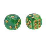 Maxbell 10x Six Sided D6 Dice Dotted For MTG Dungeons and Dragons Props Green Yellow - Aladdin Shoppers