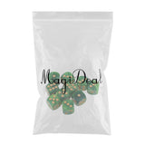 Maxbell 10x Six Sided D6 Dice Dotted For MTG Dungeons and Dragons Props Green Yellow - Aladdin Shoppers