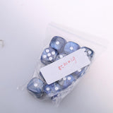 Maxbell 10x Six Sided D6 Dice Dotted For Dungeons and Dragons Props Gift Blue Silver - Aladdin Shoppers