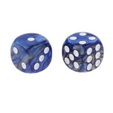 Maxbell 10x Six Sided D6 Dice Dotted For Dungeons and Dragons Props Gift Blue Silver - Aladdin Shoppers