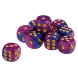 Maxbell 10x Six Sided D6 Dice Dotted For Dungeons and Dragons Props Toys Purple Blue - Aladdin Shoppers
