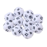 Maxbell 20pcs 16 Sided D16 14mm Acrylic Opaque Dices for Role Playing Game RPG Dice