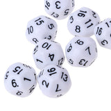 Maxbell 20pcs 16 Sided D16 14mm Acrylic Opaque Dices for Role Playing Game RPG Dice