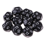 Maxbell 20pcs 16 Sided D16 14mm Acrylic Opaque Dices for Role Playing Game RPG Dice