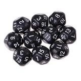 Maxbell 20pcs 16 Sided D16 14mm Acrylic Opaque Dices for Role Playing Game RPG Dice