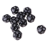 Maxbell 20pcs 16 Sided D16 14mm Acrylic Opaque Dices for Role Playing Game RPG Dice