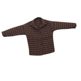 Maxbell 1/6 Scale Male Plaid Shirt Clothing for 12" Action Figure Brown Beige