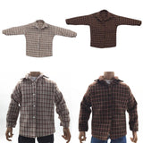 Maxbell 1/6 Scale Male Plaid Shirt Clothing for 12" Action Figure Brown Beige