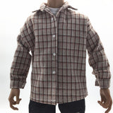 Maxbell 1/6 Scale Male Plaid Shirt Clothes Clothing for 12" Action Figure Gray White - Aladdin Shoppers