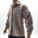 Maxbell 1/6 Scale Male Plaid Shirt Clothing for 12" Action Figure Brown Beige