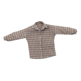 Maxbell 1/6 Scale Male Plaid Shirt Clothes Clothing for 12" Action Figure Gray White - Aladdin Shoppers