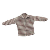 Maxbell 1/6 Scale Male Plaid Shirt Clothing for 12" Action Figure Brown Beige