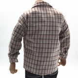 Maxbell 1/6 Scale Male Plaid Shirt Clothes Clothing for 12" Action Figure Gray White - Aladdin Shoppers