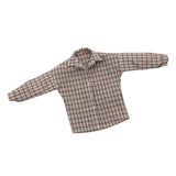 Maxbell 1/6 Scale Male Plaid Shirt Clothing for 12" Action Figure Brown Beige