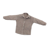 Maxbell 1/6 Scale Male Plaid Shirt Clothes Clothing for 12" Action Figure Gray White - Aladdin Shoppers