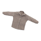 Maxbell 1/6 Scale Male Plaid Shirt Clothing for 12" Action Figure Brown Beige