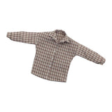 Maxbell 1/6 Scale Male Plaid Shirt Clothes Clothing for 12" Action Figure Gray White - Aladdin Shoppers