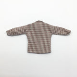 Maxbell 1/6 Scale Male Plaid Shirt Clothing for 12" Action Figure Brown Beige