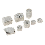 Maxbell 1/35 Military Soldier Food Supplies Basket Cask Models for Sand Table Scene