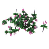 Maxbell 120Pcs Train Railway Scenery Layout Plastic Flower Trees Model Home Decor