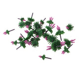 Maxbell 120Pcs Train Railway Scenery Layout Plastic Flower Trees Model Home Decor