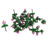 Maxbell 120Pcs Train Railway Scenery Layout Plastic Flower Trees Model Home Decor