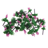 Maxbell 120Pcs Train Railway Scenery Layout Plastic Flower Trees Model Home Decor