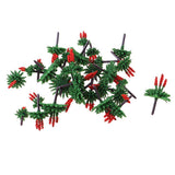 Maxbell 120Pcs Train Railway Scenery Layout Plastic Flower Trees Model Home Decor