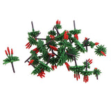 Maxbell 120Pcs Train Railway Scenery Layout Plastic Flower Trees Model Home Decor