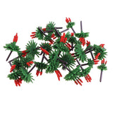 Maxbell 120Pcs Train Railway Scenery Layout Plastic Flower Trees Model Home Decor