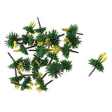 Maxbell 120Pcs Train Railway Scenery Layout Plastic Flower Trees Model Home Decor