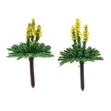 Maxbell 120Pcs Train Railway Scenery Layout Plastic Flower Trees Model Home Decor