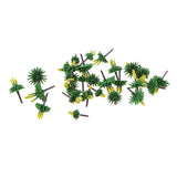 Maxbell 120Pcs Train Railway Scenery Layout Plastic Flower Trees Model Home Decor