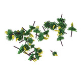 Maxbell 120Pcs Train Railway Scenery Layout Plastic Flower Trees Model Home Decor