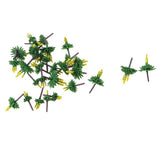 Maxbell 120Pcs Train Railway Scenery Layout Plastic Flower Trees Model Home Decor