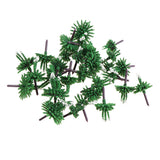 Maxbell 120Pcs Train Railway Scenery Layout Plastic Flower Trees Model Home Decor