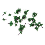 Maxbell 120Pcs Train Railway Scenery Layout Plastic Flower Trees Model Home Decor