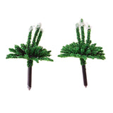 Maxbell 120Pcs Train Railway Scenery Layout Plastic Flower Trees Model Home Decor