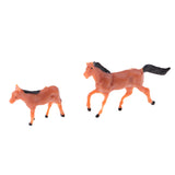 Maxbell 20 Pieces 1/87 HO Scale Painted Farm Animals Model Horse Train Layout Farm