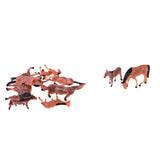 Maxbell 20 Pieces 1/87 HO Scale Painted Farm Animals Model Horse Train Layout Farm