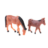 Maxbell 20 Pieces 1/87 HO Scale Painted Farm Animals Model Horse Train Layout Farm
