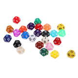 Maxbell 25Pcs Acrylic Dice D12 Sided Number Dice for D&D RPG MTG Board Game Toy DIY - Aladdin Shoppers