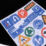 Maxbell Kids DIY Accessory Traffic Scene Building Adhesive Sticker Toy Road Sign - Aladdin Shoppers