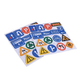 Maxbell Kids DIY Accessory Traffic Scene Building Adhesive Sticker Toy Road Sign - Aladdin Shoppers