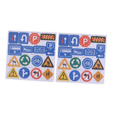 Maxbell Kids DIY Accessory Traffic Scene Building Adhesive Sticker Toy Road Sign - Aladdin Shoppers