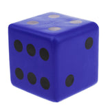 Maxbell Sponge Dice Foam Dot Dice Playing Dice for Math Teaching Vent Toy Blue - Aladdin Shoppers