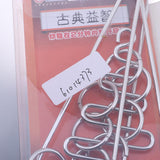 Maxbell Metal Wire Puzzle IQ Brain Teaser Ring Magic Puzzle Game Toy for Adults Kids